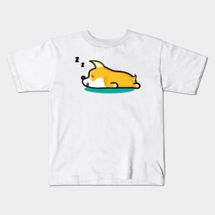 Pembroke Welsh Corgi Sleeping Lazy Dog Kids T-Shirt